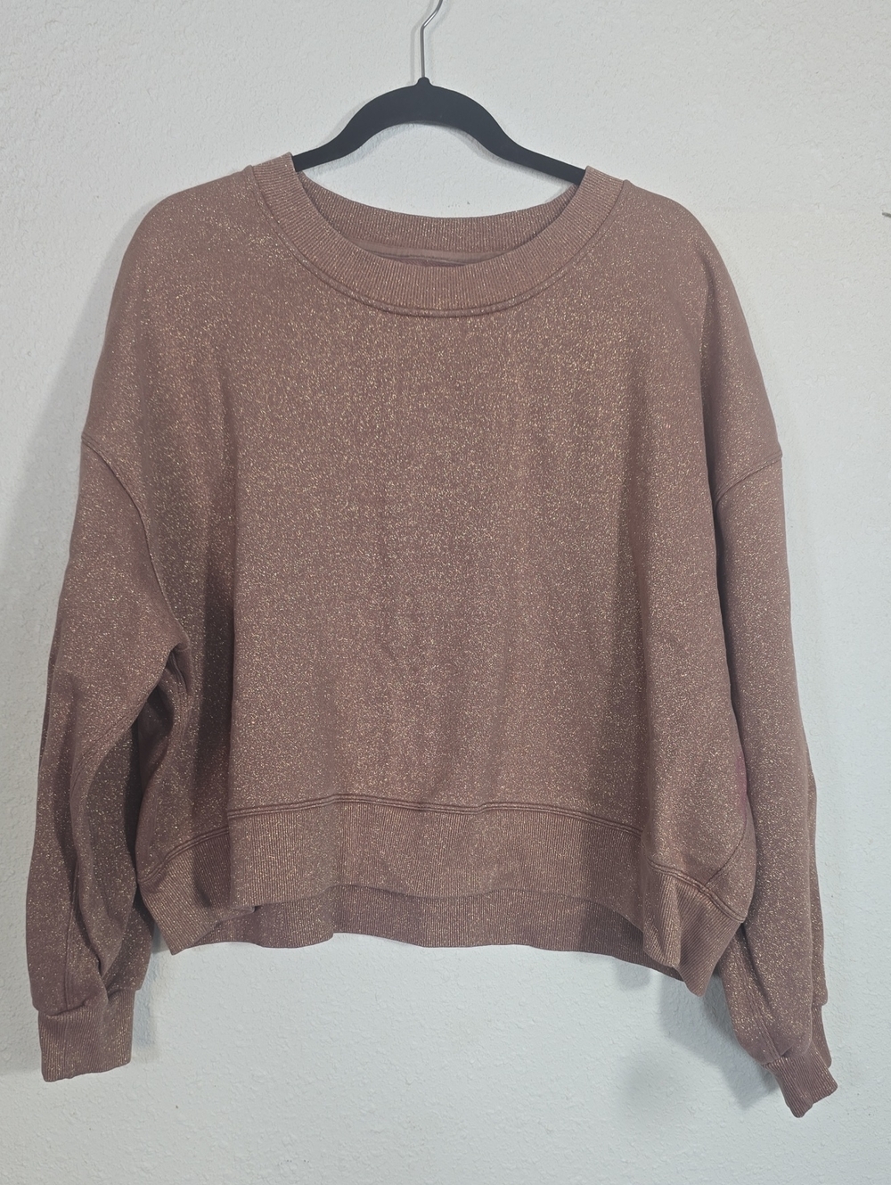 Lululemon Cozy Shimmer Crewneck Sweater - Rose Taupe